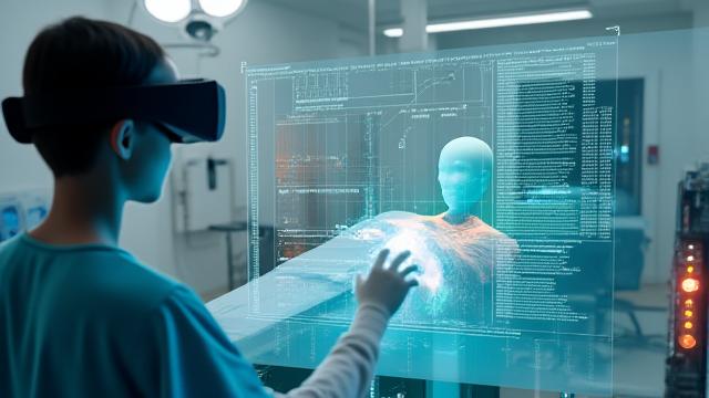 신규 의료기기 사용법을 배우고 응급상황에 대처하는 의료 전문가의 모습